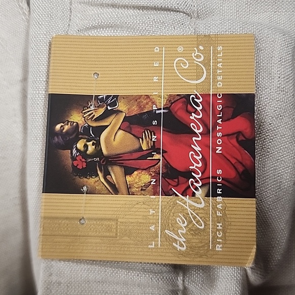 The Havanera Co. Sz 36-38 Natural Linen summer breeze pants.  Comfy elastic tie - Picture 12 of 13